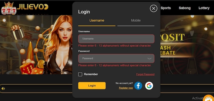 JILIEVO Login Instructions